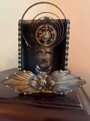 Edgar Allan Poe Steampunk Assemblage Art Piece