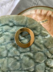 Gold-Tone Circular Brooch