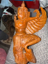 Carved Wooden Garuda Figure