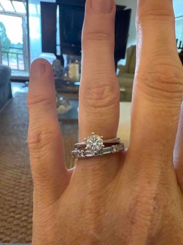 Diamond Engagement Ring and Wedding Band Set