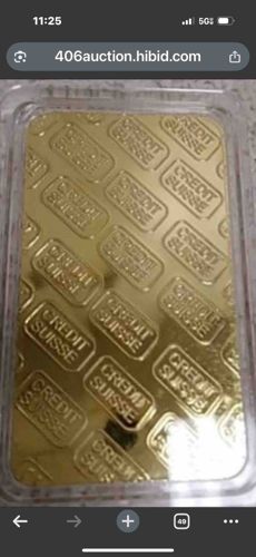 Credit Suisse Gold Bar (Patterned Surface)