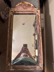 Antique Carved Wood Mirror