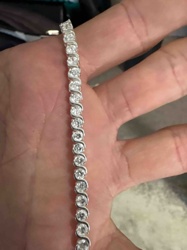 S-Link Tennis Bracelet with Clear Stones