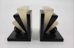 Art Deco Alabaster Bookends