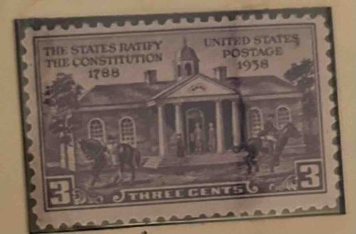 United States 1938 The States Ratify The Constitution 3 Cent Postage Stamp