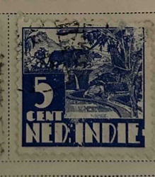 5 Cent Ned. Indie Postage Stamp (Rural Scene)
