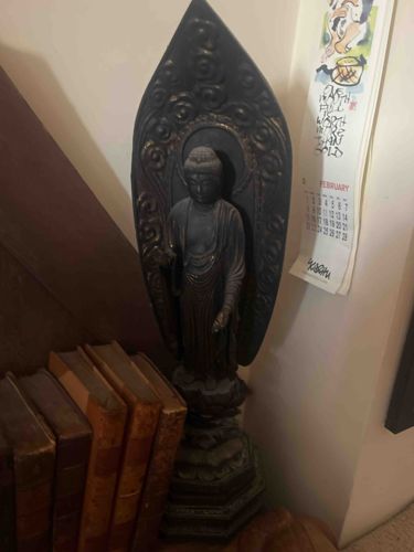 Bronze Standing Amida Buddha Figurine