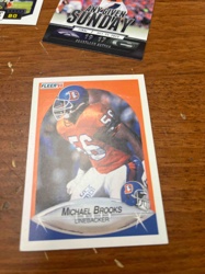 1990 Fleer Michael Brooks Football Card