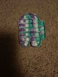 Among Us 'Pop It' Fidget Toy (Teal, Purple, White Tie-Dye)