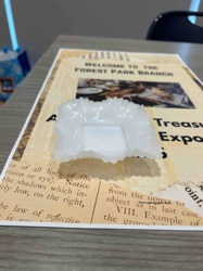 Milk Glass Square Ruffled Dish