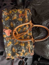 Dooney & Bourke Disney Hundred Acre Wood Bee Print Drawstring Bucket Bag