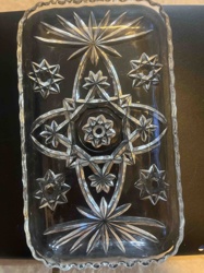 Cut Glass Rectangular Serving Tray