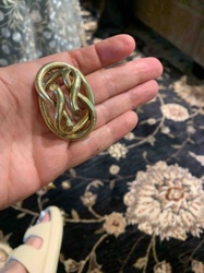 Abstract Intertwined Metal Brooch