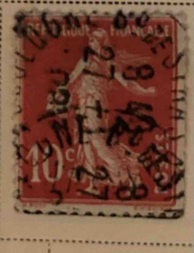 French Sower (Semeuse) 10 Centime Postage Stamp