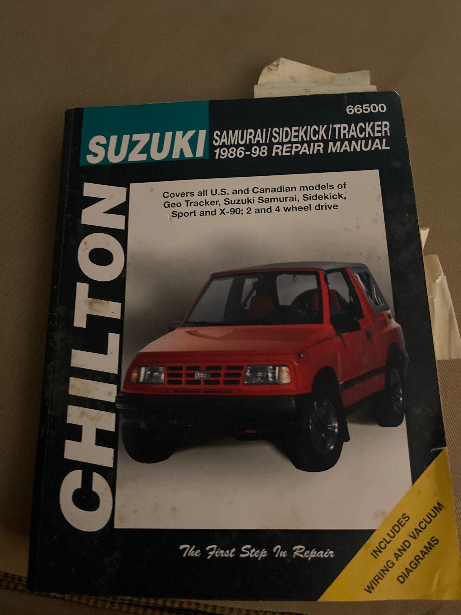 Submitted photo of Chilton Suzuki Samurai/Sidekick/Tracker 1986-98 Repair Manual (not authenticated)