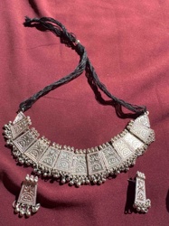 Tribal-Inspired Choker Necklace and Earring Set