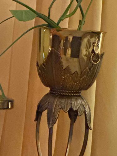Brass Planter on Ornate Stand