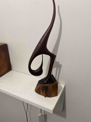 Abstract Carved Wood Sculpture