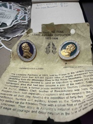 Lewis & Clark Expedition Commemorative Pins on Display Card