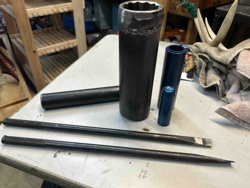 Assorted Heavy-Duty Mechanic's Tools (Large Socket, Punches/Drifts, Pry Bars)