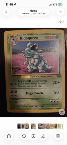 Pokemon Base Set Nidoqueen Trading Card