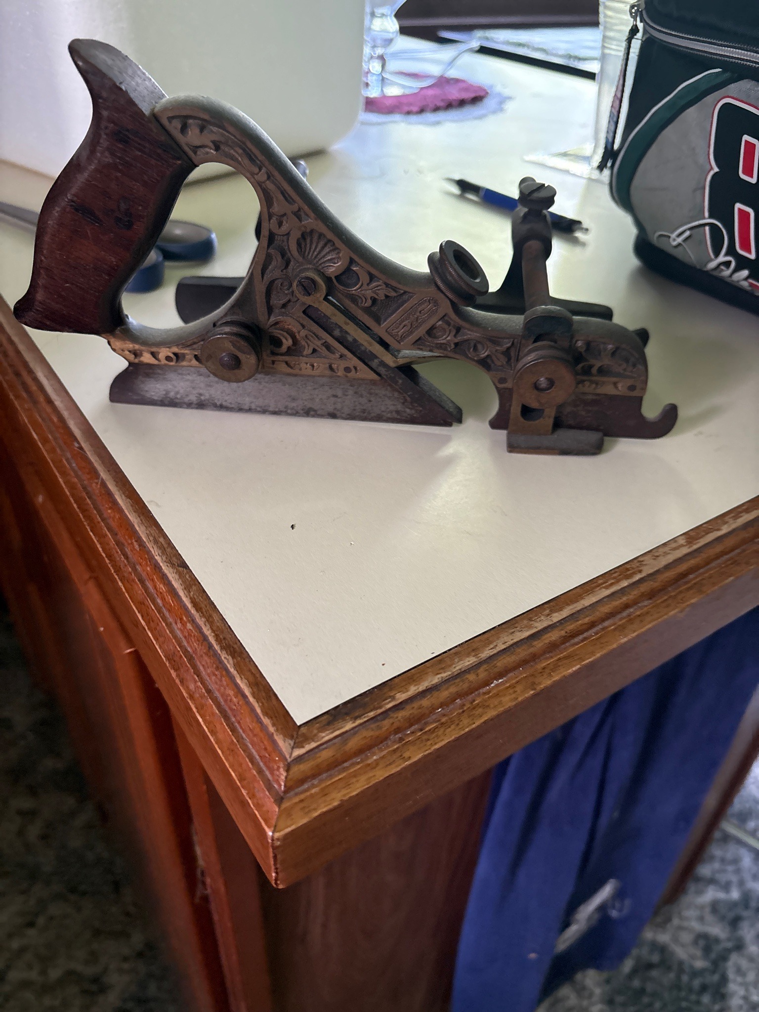 Submitted photo of Ornate wood plane