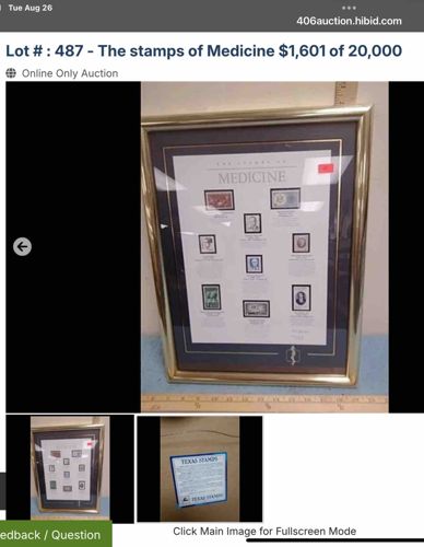 The Stamps of Medicine Framed Collection