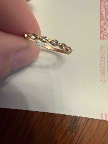 Yellow Gold Bezel-Set Diamond Half-Eternity Ring