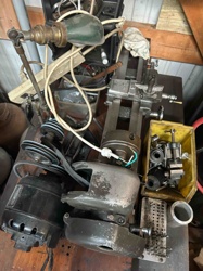 Disassembled Vintage Metalworking Lathe and Accessories