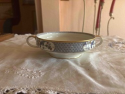 Theodore Haviland Limoges France 'Montmery' Cream Soup Bowl with Handles