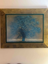 Framed 'Blue Tree' Art Print