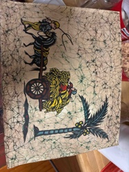 Traditional Indonesian Batik Textile with Cultural Motifs