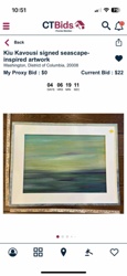 Kiu Kavousi Signed Seascape-Inspired Artwork