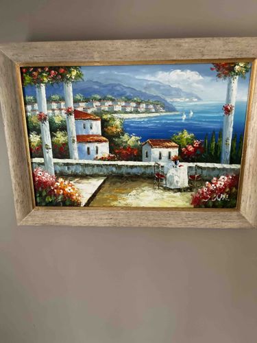 Mediterranean Coastal Landscape Painting