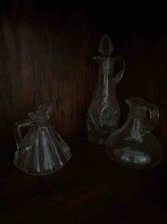 Set of Assorted Glass Cruets/Pitchers