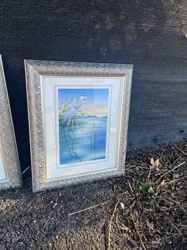 Framed Coastal Heron Art Print