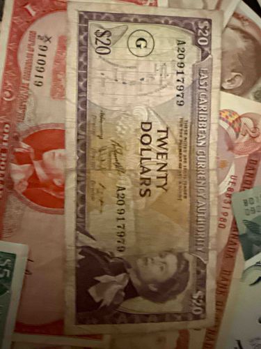 East Caribbean Currency Authority Twenty Dollars Banknote