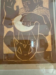 Jean Charlot 'Dancer with Drum' Woodcut Print