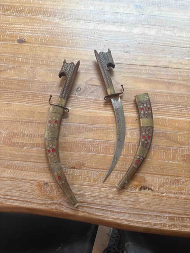 Pair of Moroccan Koummya Daggers
