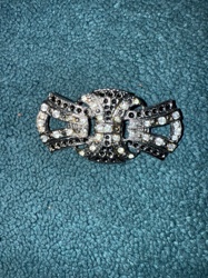 Rhinestone Bow Brooch