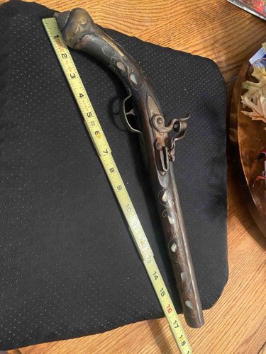 Antique-Style Inlaid Pistol