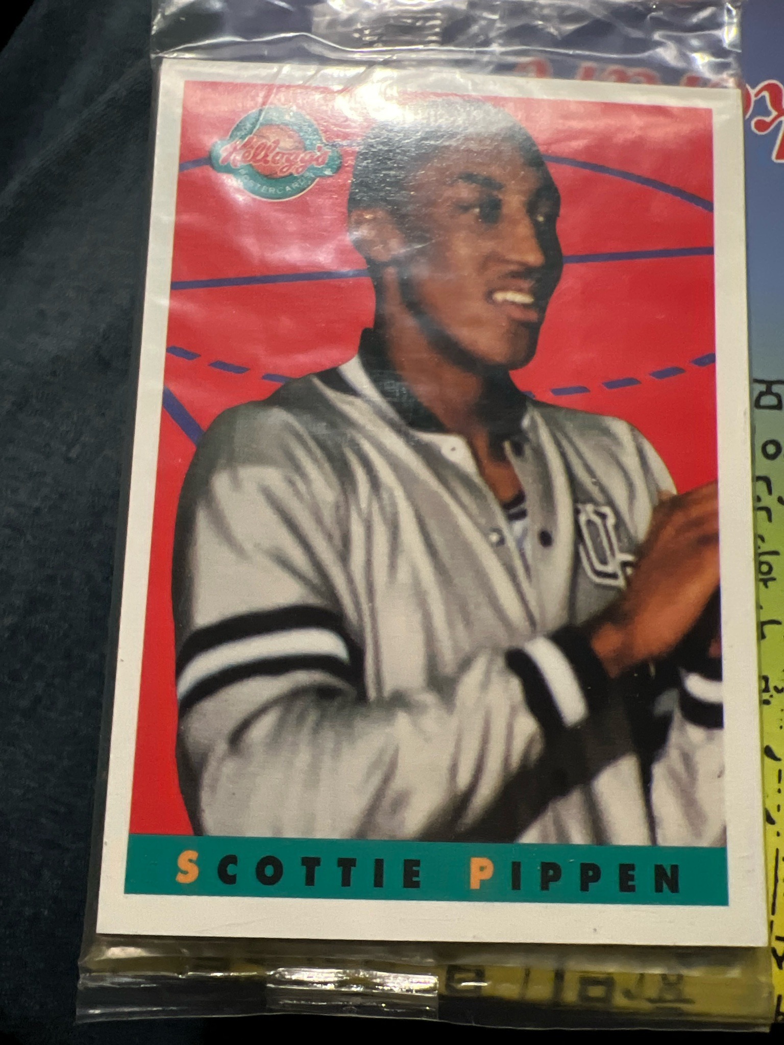 Submitted photo of Scottie Pippen Kellogg's basketball trading card (not authenticated)