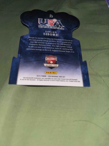 2015 Panini USA Baseball Logan Shore Die-Cut Trading Card #22
