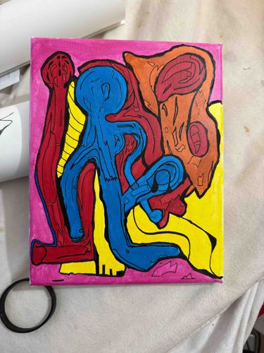 Abstract Biomorphic Forms Painting