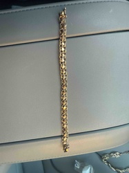 Gold-Toned Heart Link Bracelet