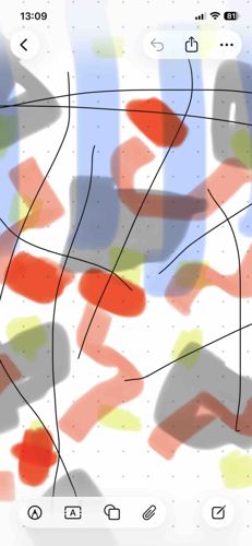 Digital Abstract Sketch on Dot Grid Background