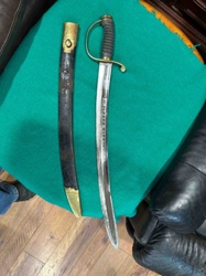 W. Parker Warranted Cutlass-Style Sword with Scabbard