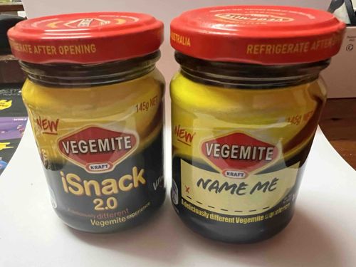 Vegemite iSnack 2.0 and Name Me Promotional Jars