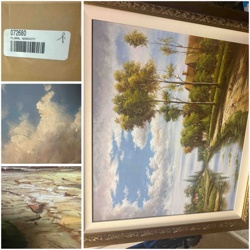 Floral Serenity Framed Oil Painting