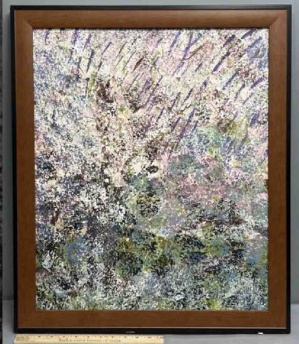 MCM Style Abstract Oil Painting